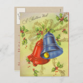 Cartes Pour Fêtes Annuelles Noël Retro Snowman (Devant / Derrière)