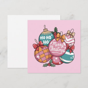 Cartes Pour Fêtes Annuelles Noël Rétro Tendance Vintage Ho Ho Ho Boule Disco