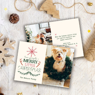 Cartes Pour Fêtes Annuelles Noël Rétro Vintage 2 Photo Famille Animal