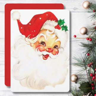 Cartes Pour Fêtes Annuelles Noël Retro Vintage du Père Noël 1950