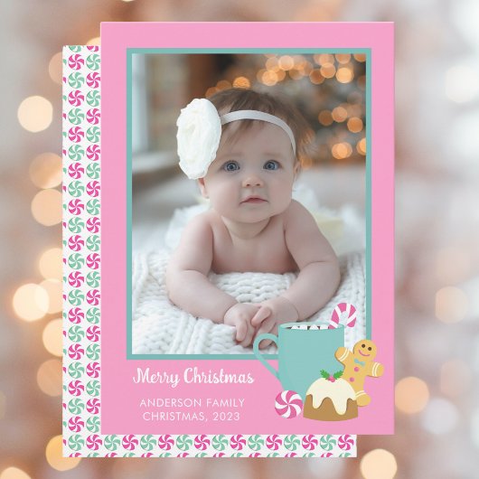 CARTES POUR FÊTES ANNUELLES NOËL ROSE CUITS ET CACAO