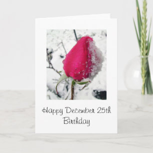 Cartes Pour Fêtes Annuelles Noël rose glacé d'anniversaire