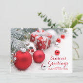 Cartes Pour Fêtes Annuelles Noël rouge (Debout devant)