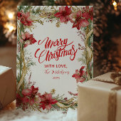 Cartes Pour Fêtes Annuelles Noël Rouge Amaryllis