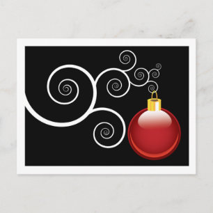 Cartes Pour Fêtes Annuelles Noël Rouge élégant Noël Noël