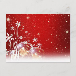 Cartes Pour Fêtes Annuelles Noël Rouge et Blanc Bauble Design