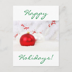 Cartes Pour Fêtes Annuelles Noël Rouge Et Blanc Joyeuses Fêtes
