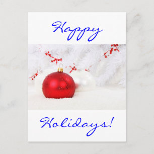Cartes Pour Fêtes Annuelles Noël Rouge Et Blanc Joyeuses Fêtes