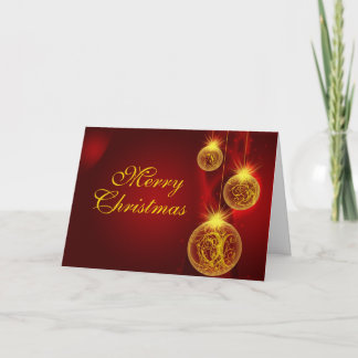 Cartes Pour Fêtes Annuelles Noël Rouge et or, Joyeux, Noël