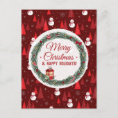 Cartes Pour Fêtes Annuelles Noël rouge moderne (Devant)