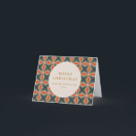 Cartes Pour Fêtes Annuelles Noël Rouge Vert Mi-Siècle Étoiles Personnalisé Bla<br><div class="desc">Cette carte de vacances pliée en blanc présente un design moderne d'étoiles du milieu du siècle en or,  vert et rouge et a un accueil personnalisé modifiable.</div>