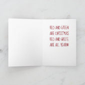 CARTES POUR FÊTES ANNUELLES NOËL ROUGE & VERT - ROUGE & BLANC POUR LE VIN! ! ! (Intérieur)