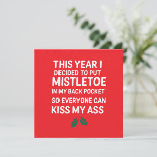 Cartes Pour Fêtes Annuelles Noël rude drôle hilarant arbre de Noël