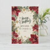 Cartes Pour Fêtes Annuelles Noël Russe de vacances Amaryllis (Debout devant)