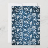 Cartes Pour Fêtes Annuelles Noël Rustic Blue Wood 4 PHOTO Salutation (Dos)