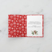 Cartes Pour Fêtes Annuelles Noël Rustic Blue Wood 4 PHOTO Salutation (Intérieur)