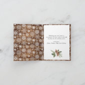 Cartes Pour Fêtes Annuelles Noël Rustic Wood 4 PHOTO Salutation QR code (Intérieur)