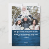 Cartes Pour Fêtes Annuelles Noël Rustic Wood 5 PHOTO Salutation (Dos)