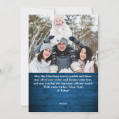 Cartes Pour Fêtes Annuelles Noël Rustic Wood 5 PHOTO Salutation (Dos)