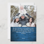 Cartes Pour Fêtes Annuelles Noël Rustic Wood 5 PHOTO Salutation (Dos)