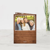 Cartes Pour Fêtes Annuelles Noël Rustic Wood 5 PHOTO Salutation (Dos)