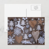 Cartes Pour Fêtes Annuelles Noël rustique (Devant / Derrière)