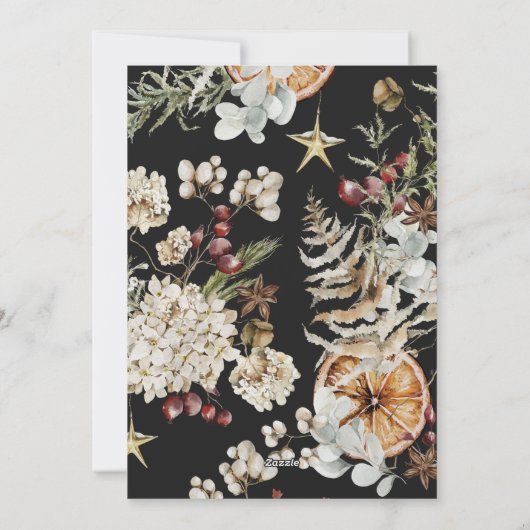 Cartes Pour Fêtes Annuelles Noël rustique Boho (Dos)