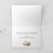 Cartes Pour Fêtes Annuelles Noël Rustique Bois Brown 4 PHOTO Salutation Boho (Intérieur)