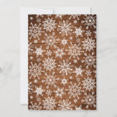 Cartes Pour Fêtes Annuelles Noël Rustique Brown Boho Wood 4 PHOTO Salutation (Dos)