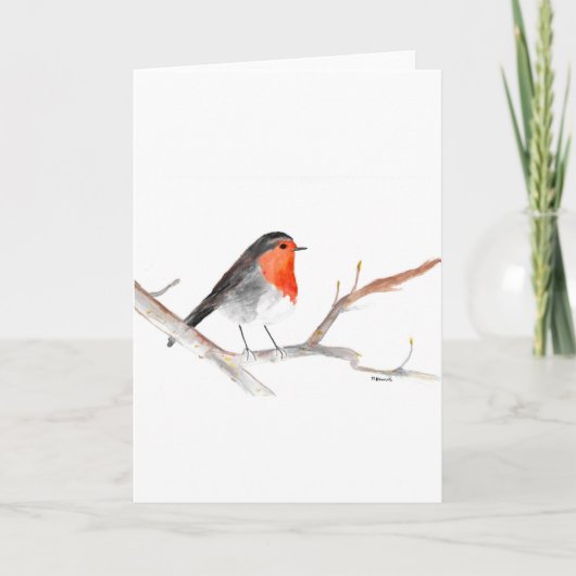 Cartes Pour Fêtes Annuelles Noël rustique chic aquarelle rouge (Devant)