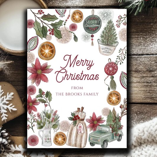 Cartes Pour Fêtes Annuelles Noël rustique cosy
