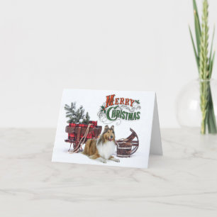 Cartes Pour Fêtes Annuelles Noël rustique de Collie