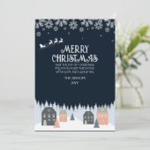 Cartes Pour Fêtes Annuelles Noël rustique d'hiver (Debout devant)