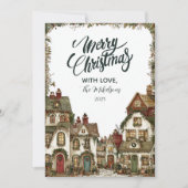 Cartes Pour Fêtes Annuelles Noël rustique du chalet d'hiver (Devant)