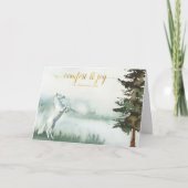 Cartes Pour Fêtes Annuelles Noël rustique du Cheval Blanc (Devant)