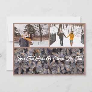 Cartes Pour Fêtes Annuelles Noël rustique Élégant solstice d'hiver forêt