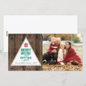 Cartes Pour Fêtes Annuelles Noël rustique et Nouvel An (Devant / Derrière)