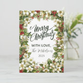 Cartes Pour Fêtes Annuelles Noël rustique et verdoyant dans une ambiance cosy (Debout devant)