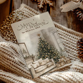 Cartes Pour Fêtes Annuelles Noël rustique Festif Cosy