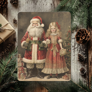 Cartes Pour Fêtes Annuelles Noël rustique Joyeux Avec Clause Santa