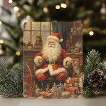 Cartes Pour Fêtes Annuelles Noël rustique Joyeux Avec Clause Santa<br><div class="desc">Célébrez la chaleur et le charme de la saison des Fêtes avec notre Rustic Joyeux Noël Card. Cette carte magnifiquement conçue capte l'essence d'un Noël rustique et cosy avec son look et son toucher artisanaux.</div>