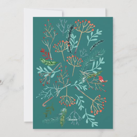 Cartes Pour Fêtes Annuelles Noël rustique naturel (Dos)