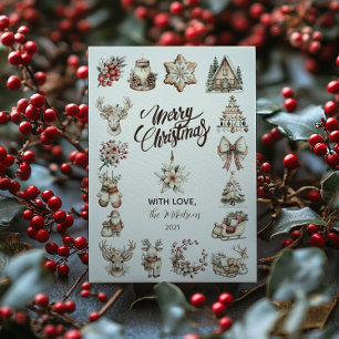 Cartes Pour Fêtes Annuelles Noël rustique neutre