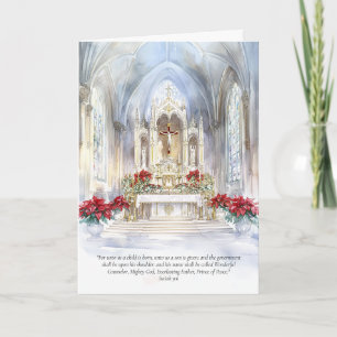 Cartes Pour Fêtes Annuelles Noël sacré : Offrande de messe pour votre intentio