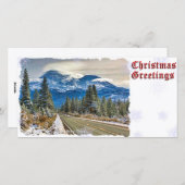 CARTES POUR FÊTES ANNUELLES NOËL SALUT - MT SHASTA (Devant / Derrière)
