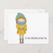 Cartes Pour Fêtes Annuelles Noël sans toi (Devant / Derrière)