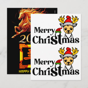 Cartes Pour Fêtes Annuelles Noël Santa Chèvre Nouvel An Chinois 2027