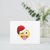 Cartes Pour Fêtes Annuelles noël santa claus winking emoji (Debout devant)