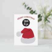 Cartes Pour Fêtes Annuelles Noël Santa Hat Joyeux Noël Logo d'affaires (Debout devant)