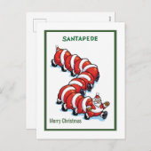 Cartes Pour Fêtes Annuelles Noël Santapede (Devant / Derrière)